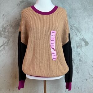 NWT Express Colorblock 70s Sweater Wmn’s Sz S